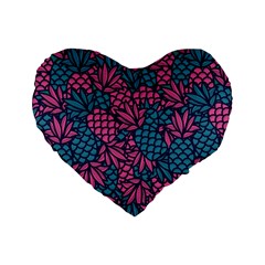 Summer Pineapples Standard 16  Premium Heart Shape Cushions