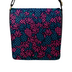 Summer Pineapples Flap Closure Messenger Bag (l)