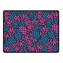 Summer Pineapples Two Sides Fleece Blanket (small)