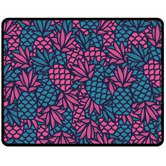 Summer Pineapples Two Sides Fleece Blanket (medium)