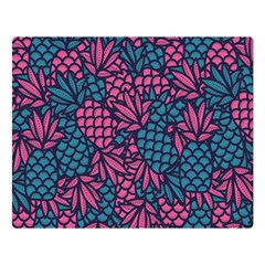 Summer Pineapples Premium Plush Fleece Blanket (large)