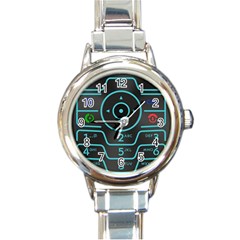 Retro Mobile Device Output Device Round Italian Charm Watch