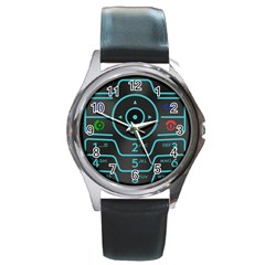 Retro Mobile Device Output Device Round Metal Watch by Bedest