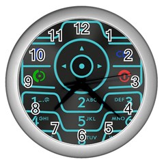 Retro Mobile Device Output Device Wall Clock (silver)