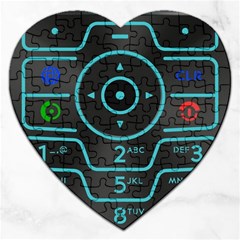 Retro Mobile Device Output Device Jigsaw Puzzle (heart)