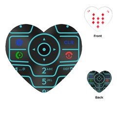 Retro Mobile Device Output Device Playing Cards Single Design (heart)