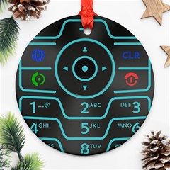 Retro Mobile Device Output Device Round Ornament (two Sides)