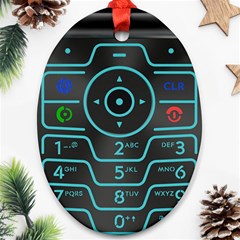 Retro Mobile Device Output Device Oval Ornament (two Sides)