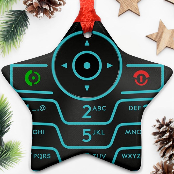 Retro Mobile Device Output Device Star Ornament (Two Sides)