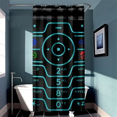 Retro Mobile Device Output Device Shower Curtain 36  X 72  (stall) 