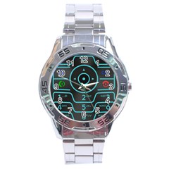 Retro Mobile Device Output Device Stainless Steel Analogue Watch