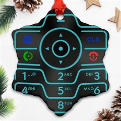 Retro Mobile Device Output Device Snowflake Ornament (two Sides)