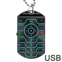 Retro Mobile Device Output Device Dog Tag Usb Flash (two Sides)