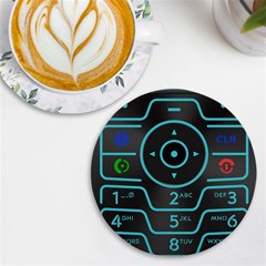 Retro Mobile Device Output Device Uv Print Round Tile Coaster