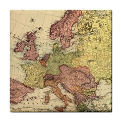 Retro Old Vintage Map Of Europe Tile Coaster