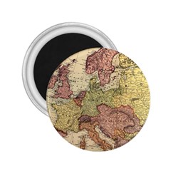 Retro Old Vintage Map Of Europe 2 25  Magnets