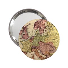 Retro Old Vintage Map Of Europe 2 25  Handbag Mirrors