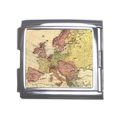 Retro Old Vintage Map Of Europe Mega Link Italian Charm (18mm)