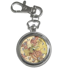 Retro Old Vintage Map Of Europe Key Chain Watches