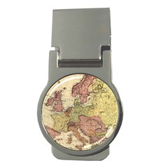 Retro Old Vintage Map Of Europe Money Clips (round) 