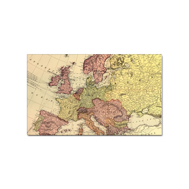 Retro Old Vintage Map Of Europe Sticker (Rectangular)