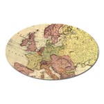 Retro Old Vintage Map Of Europe Oval Magnet Front