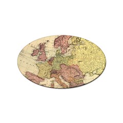 Retro Old Vintage Map Of Europe Sticker Oval (100 Pack)