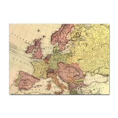 Retro Old Vintage Map Of Europe Sticker A4 (10 Pack)