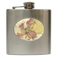 Retro Old Vintage Map Of Europe Hip Flask (6 Oz)