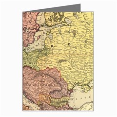 Retro Old Vintage Map Of Europe Greeting Card