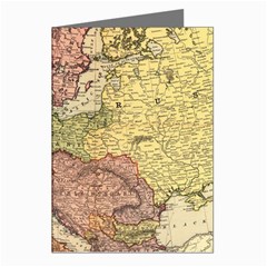 Retro Old Vintage Map Of Europe Greeting Cards (pkg Of 8)