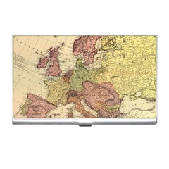 Retro Old Vintage Map Of Europe Business Card Holder