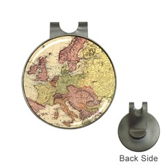 Retro Old Vintage Map Of Europe Hat Clips With Golf Markers