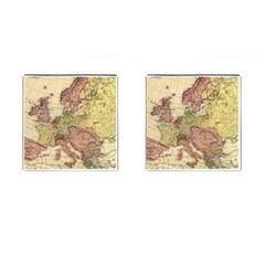 Retro Old Vintage Map Of Europe Cufflinks (square)