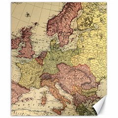 Retro Old Vintage Map Of Europe Canvas 8  X 10 