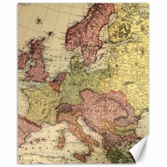 Retro Old Vintage Map Of Europe Canvas 16  X 20 