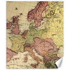 Retro Old Vintage Map Of Europe Canvas 20  X 24 