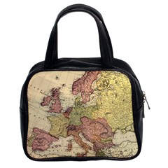 Retro Old Vintage Map Of Europe Classic Handbag (two Sides)