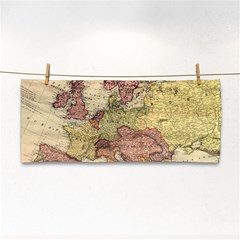 Retro Old Vintage Map Of Europe Hand Towel