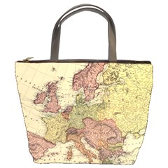 Retro Old Vintage Map Of Europe Bucket Bag