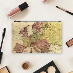 Retro Old Vintage Map Of Europe Cosmetic Bag (medium)