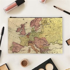 Retro Old Vintage Map Of Europe Cosmetic Bag (large)