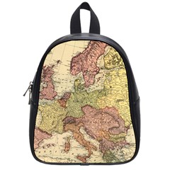 Retro Old Vintage Map Of Europe School Bag (small)