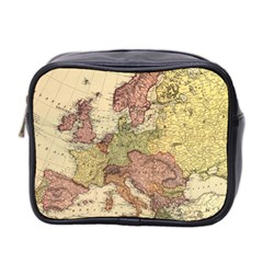 Retro Old Vintage Map Of Europe Mini Toiletries Bag (two Sides)