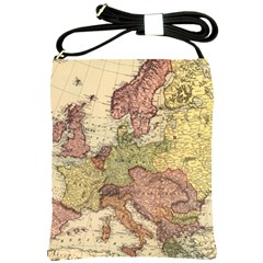 Retro Old Vintage Map Of Europe Shoulder Sling Bag