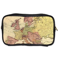 Retro Old Vintage Map Of Europe Toiletries Bag (one Side)