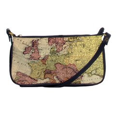 Retro Old Vintage Map Of Europe Shoulder Clutch Bag