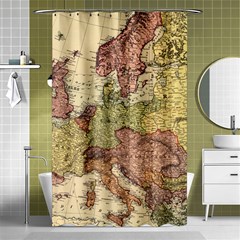 Retro Old Vintage Map Of Europe Shower Curtain 48  X 72  (small) 