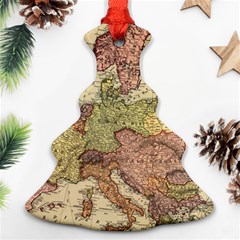 Retro Old Vintage Map Of Europe Ornament (christmas Tree) 