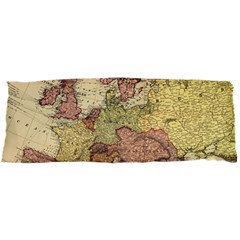 Retro Old Vintage Map Of Europe 15 x40  Body Pillow Case Dakimakura (two Sides)